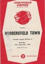 Sheffield United v Huddersfield Town  13-Sep-1958