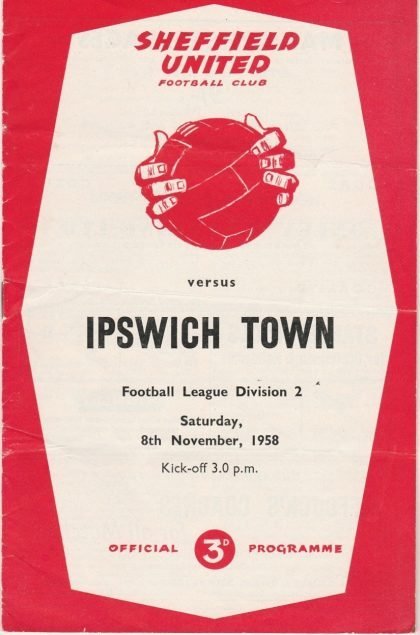 Sheffield United v Ipswich Town  08-Nov-1958