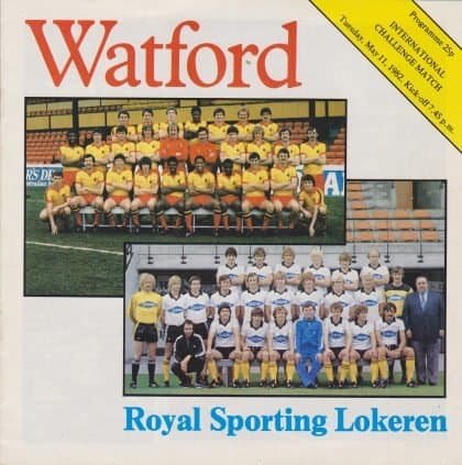 Watford v Sporting Lokeren 11-May-1982