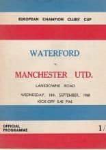 Waterford v Manchester United 18-Sep-1968