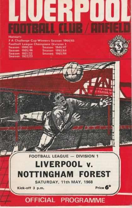 Liverpool v Nottingham Forest  11-May-1968