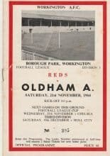 Workington v Oldham Athletic  21-Nov-1964