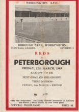 Workington v Peterborough United  12-Mar-1965