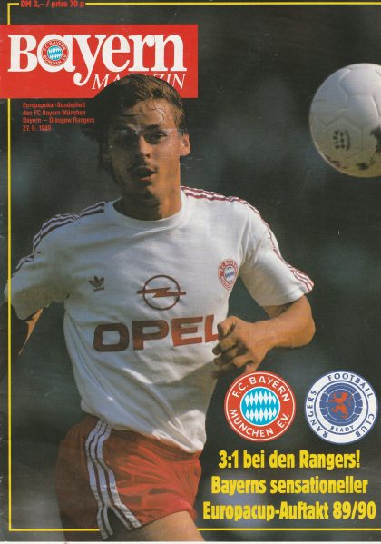 Bayern Munich v Glasgow Rangers 27-Sep-1989