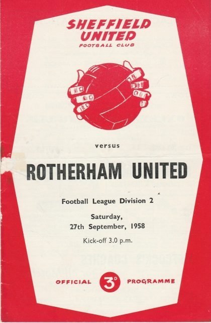 Sheffield United v Rotherham United 27-Sep-1958