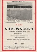 Workington v Shrewsbury Town 05-Feb-1965