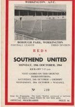 Workington v Southend United  19-Oct-1964