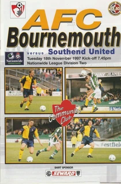 AFC Bournemouth v Southend United 18-Nov-1997