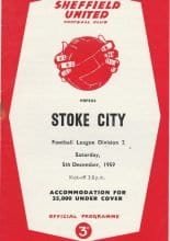 Sheffield United v Stoke City  05-Dec-1959