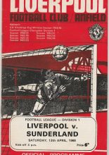 Liverpool v Sunderland   13-Apr-1968