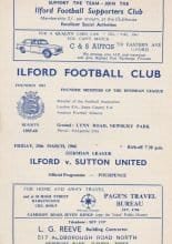 Ilford v Sutton United  25-Mar-1966