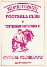 Welwyn Garden City v Tottenham Hotspur XI  20-Oct-1987