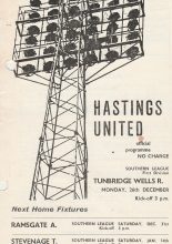 Hastings United v Tunbridge Wells Rangers 26-Dec-1966