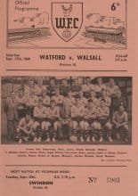 Watford v Walsall 17-Sep-1960