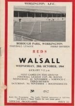 Workington v Walsall 28-Oct-1964
