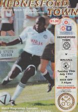 Hednesford Town v Walsall 29-Jul-1997
