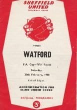 Sheffield United v Watford  20-Feb-1960