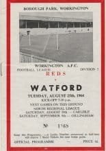 Workington v Watford  25-Aug-1964
