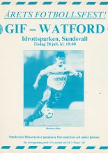 GIF Sundsvall v Watford 28-Jul-1982