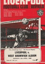 Liverpool v West Bromwich Albion 08-Apr-1968