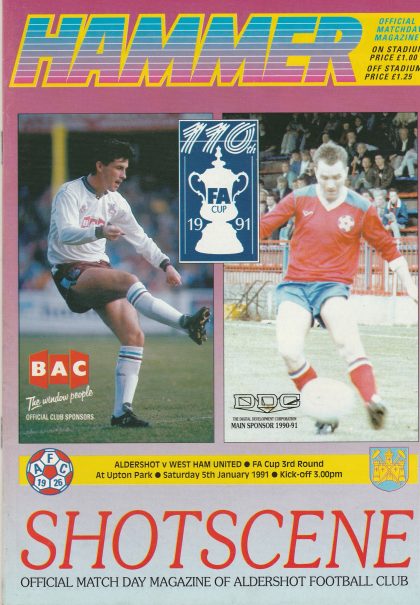 Aldershot v West Ham United   05-Jan-1991