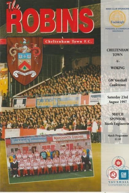 Cheltenham Town v Woking 23-Aug-1997