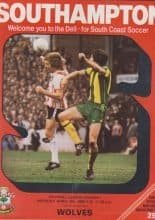 Southampton v Wolverhampton Wanderers 07-Apr-1980