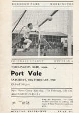 Workington v Port Vale 10-Feb-1968