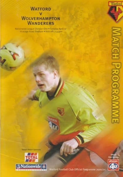 Watford v Wolverhampton Wanderers 17-Apr-2001