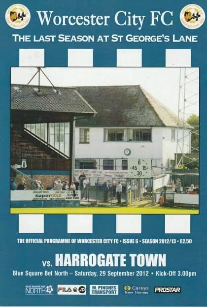 Worcester City v Harrogate Town   29-Sep-2012