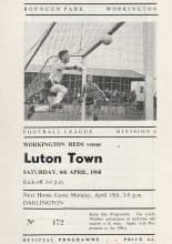 Workington v Luton Town 06-Apr-1968