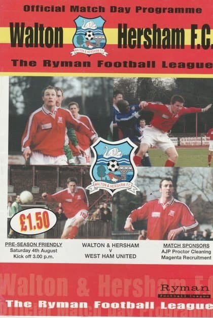 Walton & Hersham v West Ham United 04-Aug-2001