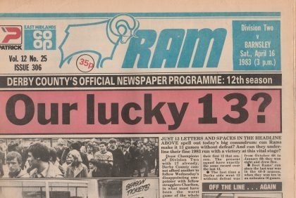 Derby County v Barnsley 16-Apr-1983