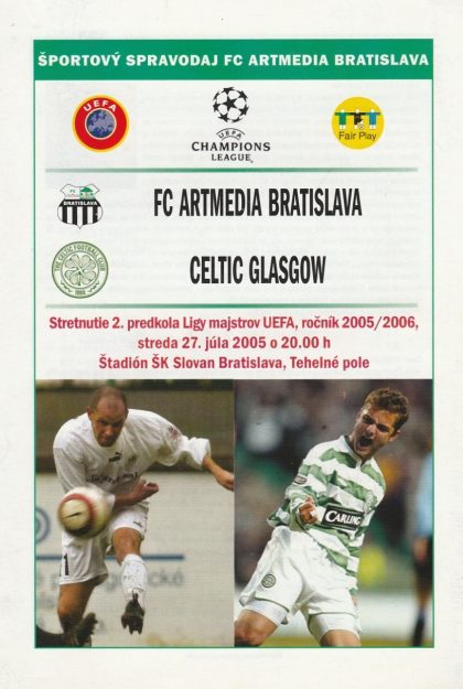 Artmedia Bratislava v Glasgow Celtic 27-Jul-2005