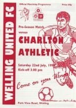 Welling United v Charlton Athletic 22-Jul-1995