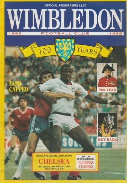Wimbledon v Chelsea 19-Aug-1989