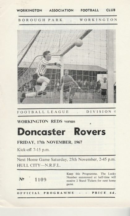 Workington v Doncaster Rovers 17-Nov-1967
