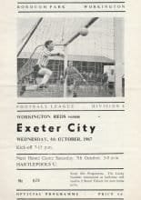 Workington v Exeter City 04-Oct-1967