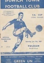 Ipswich Town v Fulham 05-Jan-1957