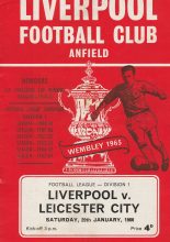 Liverpool v Leicester City 29-Jan-1966