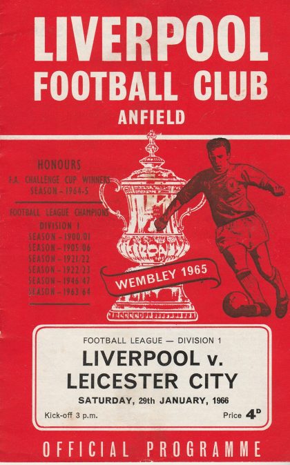 Liverpool v Leicester City 29-Jan-1966