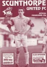 Scunthorpe United v Leicester City  06-Aug-1994