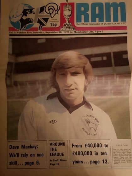 Derby County v Manchester City 20-Sep-1975