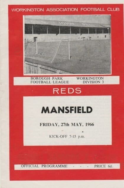 Workington v Mansfield Town  27-May-1966