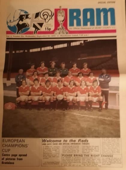 Derby County v Manchester United 24-Sep-1975