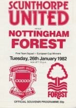 Scunthorpe United v Nottingham Forest  26-Jan-1982