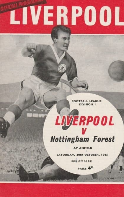 Liverpool v Nottingham Forest  30-Oct -1965