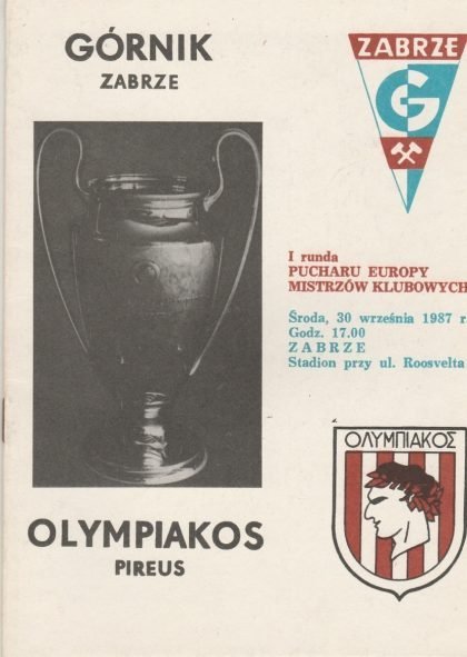 Gornik Zabrze v Olympiakos   30-Sep-1987