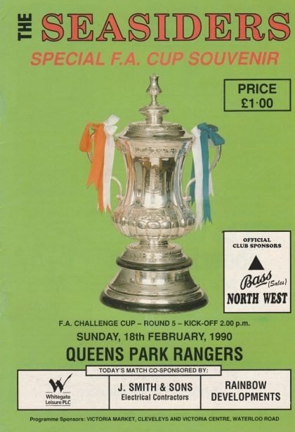 Blackpool v Queens Park Rangers 18-Feb-1990