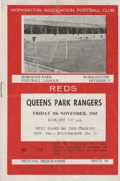 Workington v Queens Park Rangers  05-Nov-1965